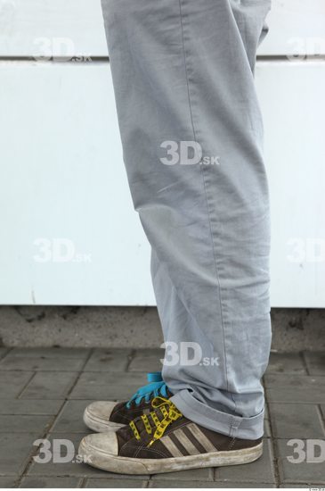 Calf Man Casual Pants Slim Street photo references