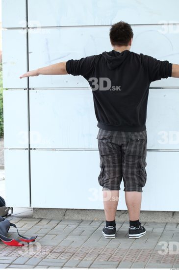 Whole Body Head Man T poses Casual Chubby Overweight Street photo references