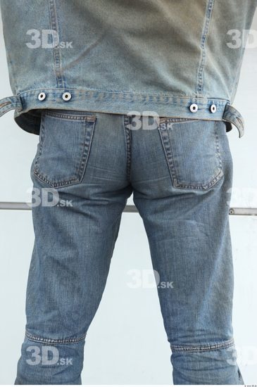 Thigh Man White Casual Jeans Average