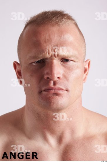 Face Emotions Man White Muscular