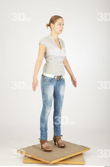 Whole Body Woman Animation references Casual Average Studio photo references