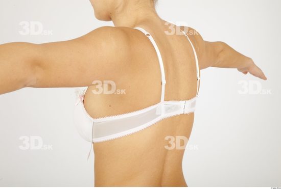 Upper Body Back Woman Casual Underwear Bra Average Studio photo references