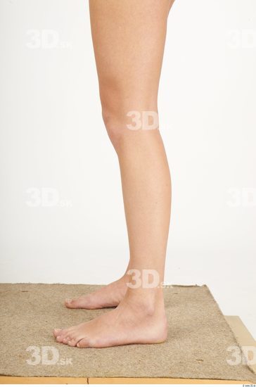 Calf Woman Nude Casual Average Studio photo references