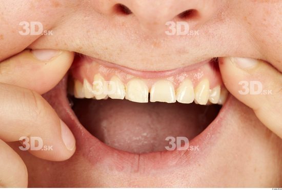 Teeth Woman Casual Average Studio photo references