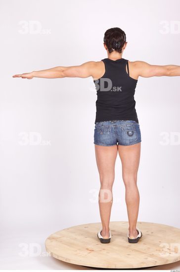 Whole Body Woman T poses Casual Muscular Studio photo references