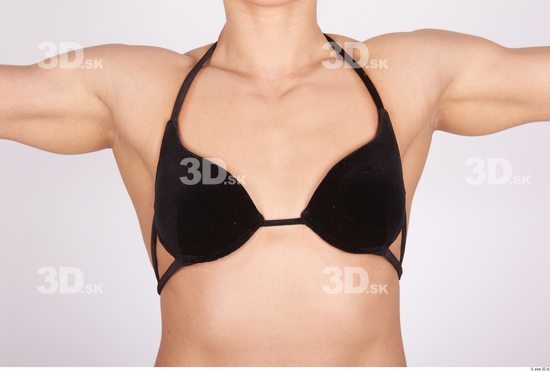 Chest Whole Body Woman Underwear Bra Muscular Studio photo references