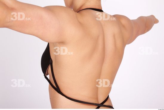 Whole Body Back Woman Underwear Bra Muscular Studio photo references