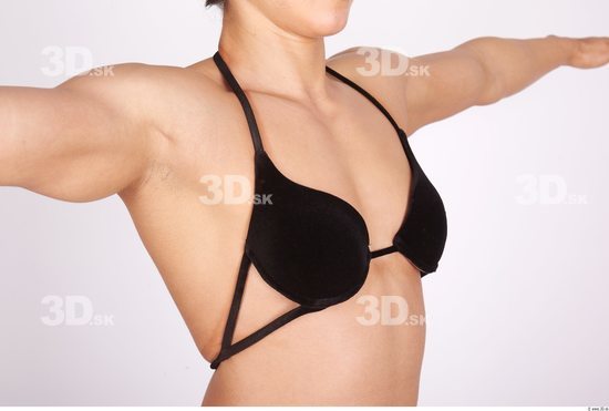 Chest Whole Body Woman Underwear Bra Muscular Studio photo references