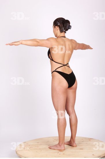 Whole Body Woman T poses Underwear Muscular Studio photo references