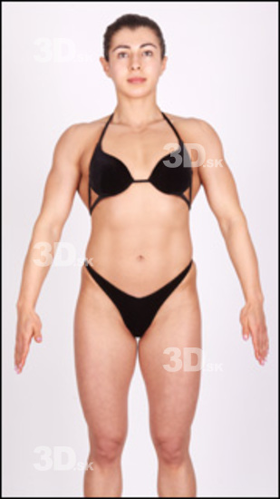 Whole Body Woman Muscular Studio photo references