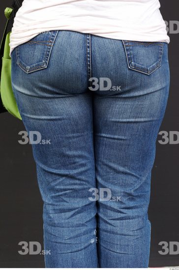 Thigh Woman White Casual Jeans Chubby