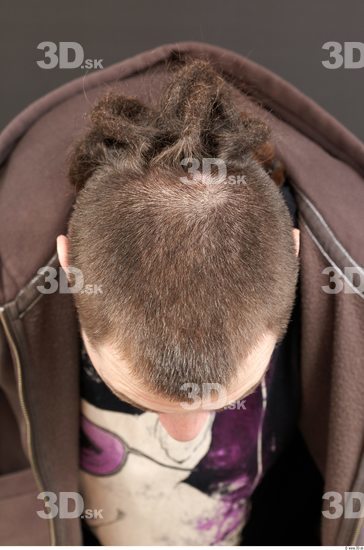 Head Man White Hairy Casual Average