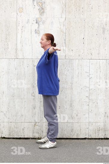 Whole Body Head Woman T poses Sports Chubby Street photo references