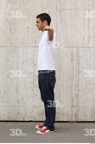 Whole Body Man T poses White Casual Athletic