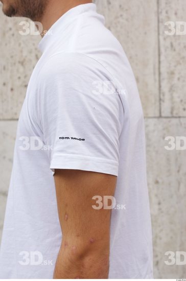 Arm Man White Casual T shirt Athletic