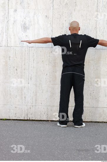 Whole Body Man T poses Sports Slim Street photo references