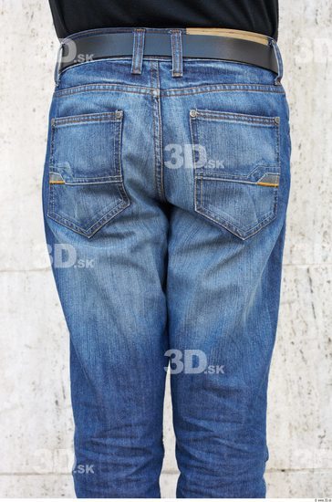 Thigh Man Casual Jeans Slim Street photo references