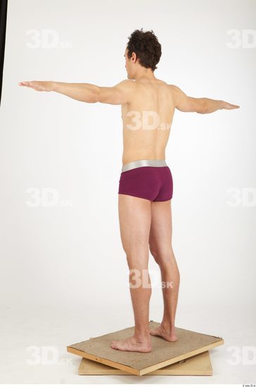 Whole Body Man T poses Nude Underwear Shorts Athletic Studio photo references