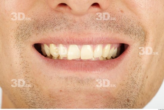 Whole Body Teeth Man Nude Athletic Studio photo references