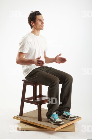 Whole Body Man Artistic poses White Casual Athletic