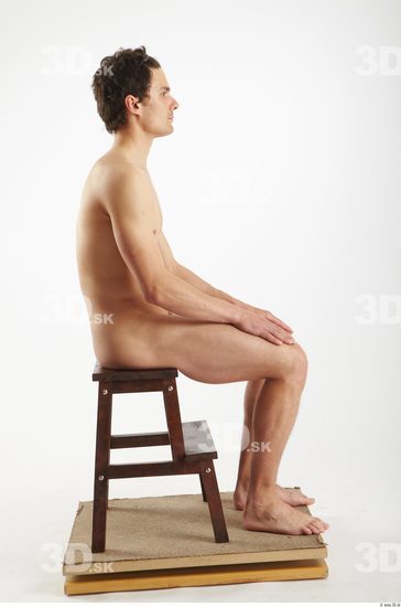 Whole Body Man Artistic poses White Nude Athletic