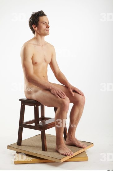 Whole Body Man Artistic poses White Nude Athletic