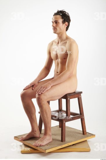 Whole Body Man Artistic poses White Nude Athletic