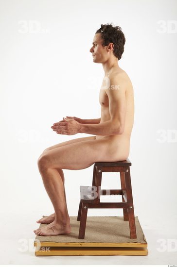 Whole Body Man Artistic poses White Nude Athletic