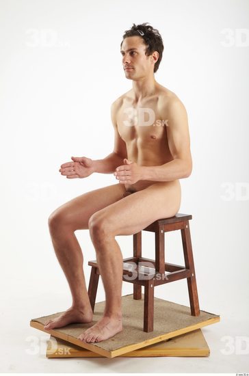 Whole Body Man Artistic poses White Nude Athletic