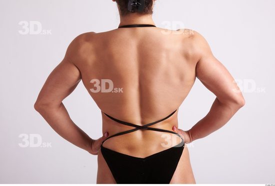 Arm Back Woman Sports Swimsuit Muscular Studio photo references