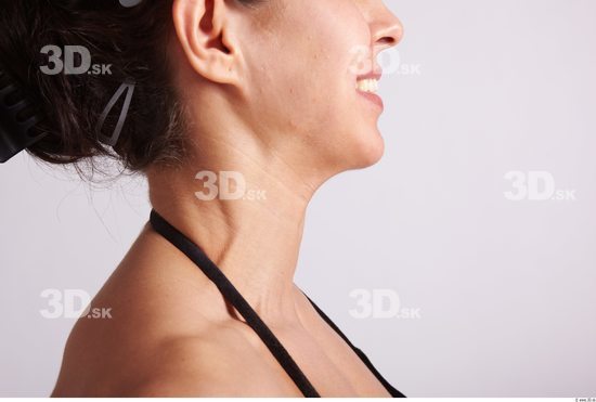 Neck Arm Woman Sports Swimsuit Muscular Studio photo references