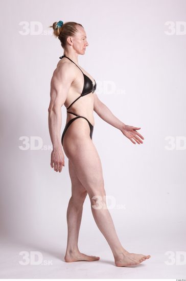 Whole Body Woman Animation references White Sports Swimsuit Muscular