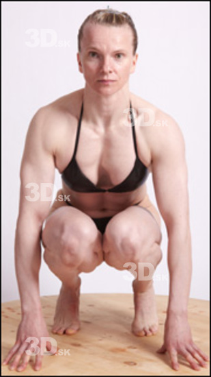 Whole Body Woman White Muscular