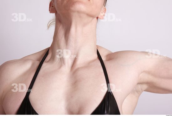 Neck Woman Sports Swimsuit Studio photo references