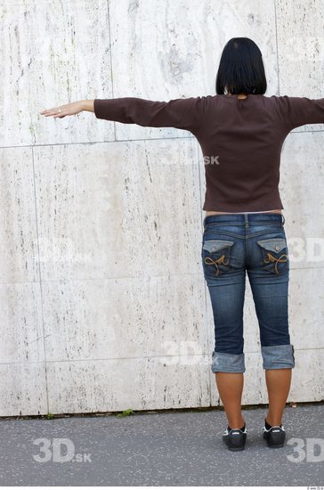 Whole Body Head Woman T poses Casual Slim Average Street photo references