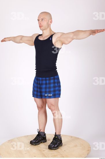 Whole Body Man T poses Sports Muscular Studio photo references