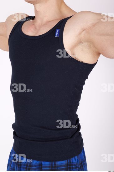 Upper Body Whole Body Man Sports Singlet Muscular Studio photo references