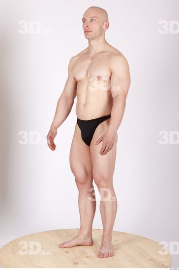 Whole Body Man Animation references Sports Swimsuit Muscular Studio photo references