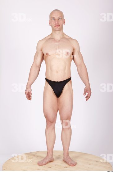 Whole Body Man Animation references Sports Swimsuit Muscular Studio photo references