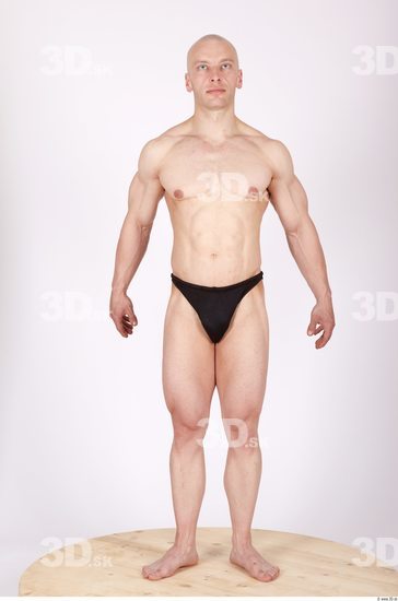 Whole Body Man Animation references Sports Swimsuit Muscular Studio photo references