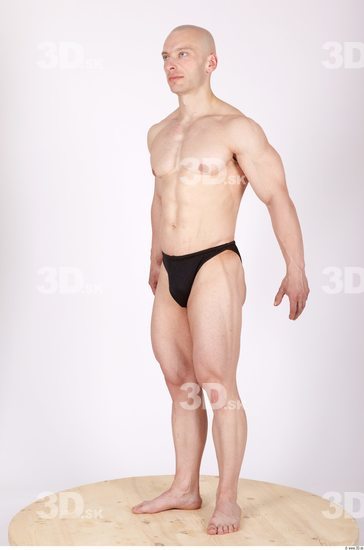 Whole Body Man Animation references Sports Swimsuit Muscular Studio photo references