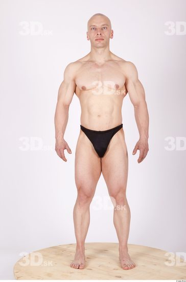 Whole Body Man Animation references Sports Swimsuit Muscular Studio photo references