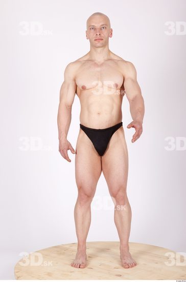 Whole Body Man Animation references Sports Swimsuit Muscular Studio photo references