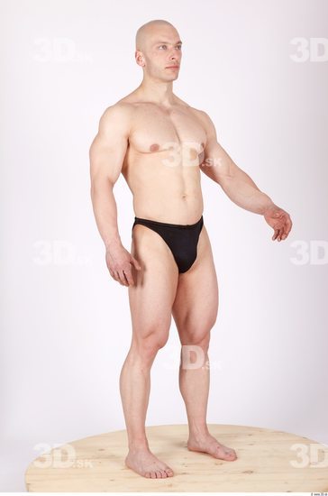 Whole Body Man Animation references Sports Swimsuit Muscular Studio photo references