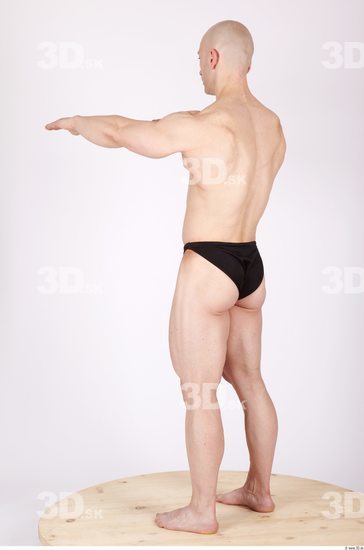 Whole Body Man Animation references Sports Swimsuit Muscular Studio photo references