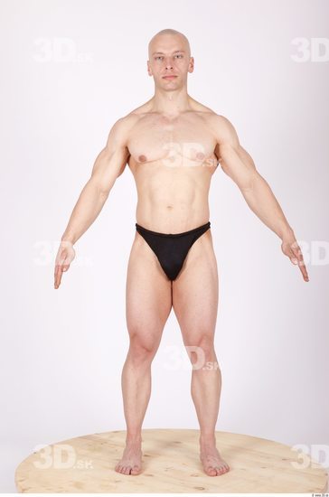 Whole Body Man Animation references Sports Swimsuit Muscular Studio photo references