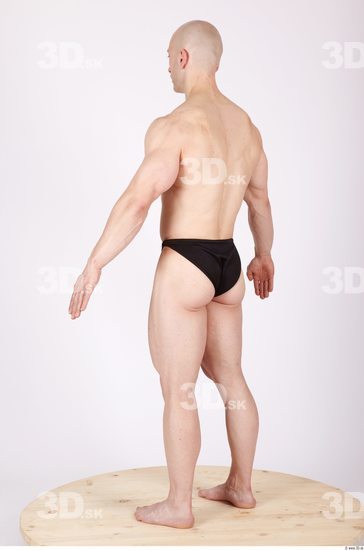 Whole Body Man Animation references Sports Swimsuit Muscular Studio photo references