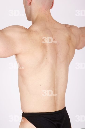 Whole Body Back Man Nude Muscular Studio photo references