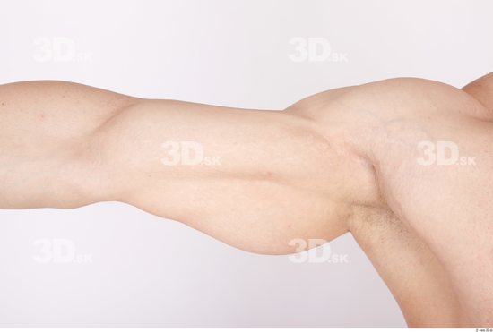 Arm Whole Body Man Nude Muscular Studio photo references