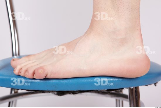 Foot Whole Body Man Nude Muscular Studio photo references